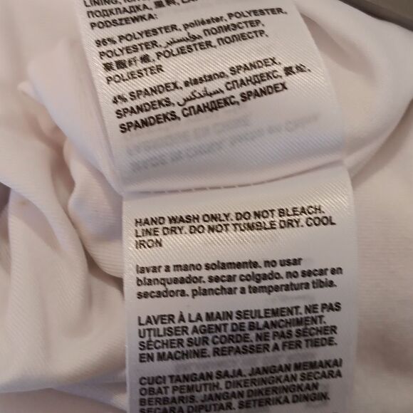 Bebe Lace Dress with Blue and Deep Pink Accents. Asymmeyric. Asian Inspired.Lace - Picture 10 of 11